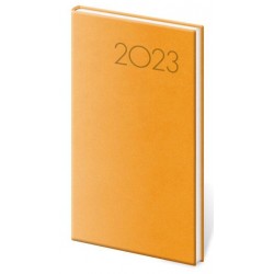 Diář 2023 Print - žlutá, týdenní, kapesní