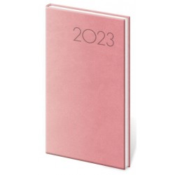 Diář 2023 Print - růžová, týdenní, kapesní