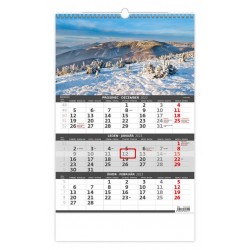 Kalendář nástěnný 2023 - Hory, tříměsíční