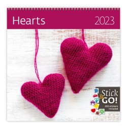 Kalendář nástěnný 2023 - Hearts, plánovací