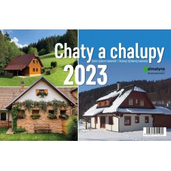 Kalendář 2023 Chaty a chalupy, stolní, týdenní, 214 x 140 mm