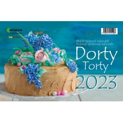 Kalendář 2023 Dorty, stolní, týdenní, 214 x 140 mm