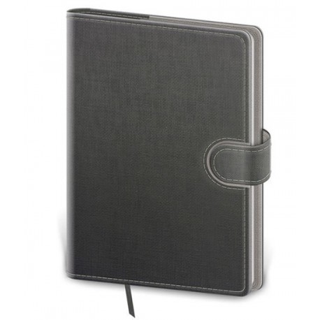 Zápisník - Flip-A5 šedo/šedá, linkovaný