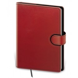 Zápisník - Flip-B6 červeno/černá, tečkovaný