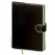 Zápisník - Flip-A5 černo/zelená, tečkovaný